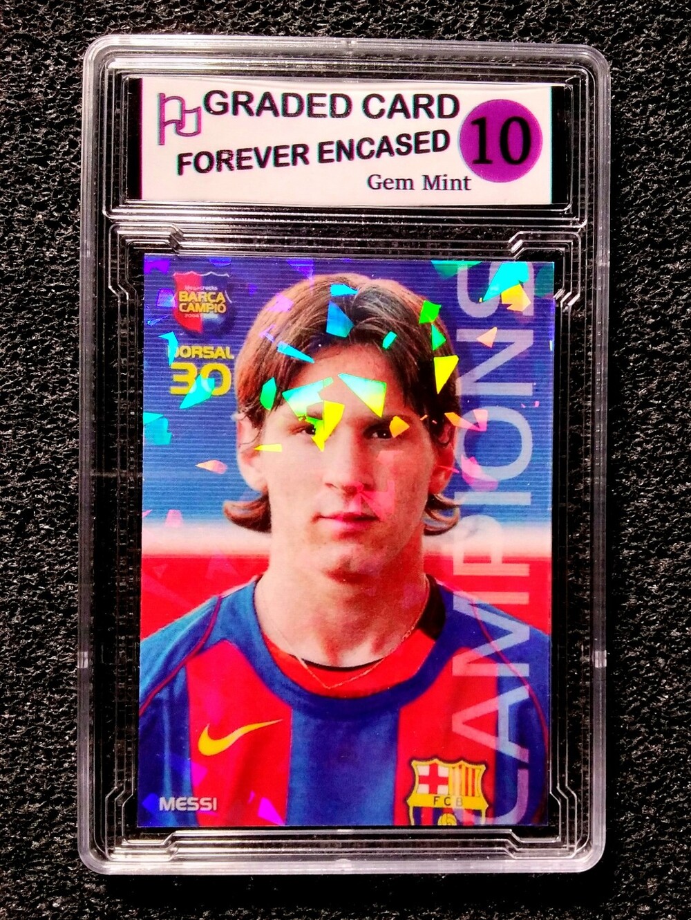 Lionel Messi Argintina Soccer MVP Cracked Ice Rookie Card